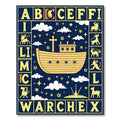 Golden Ship Noah's Ark Alphabet Scene Rug