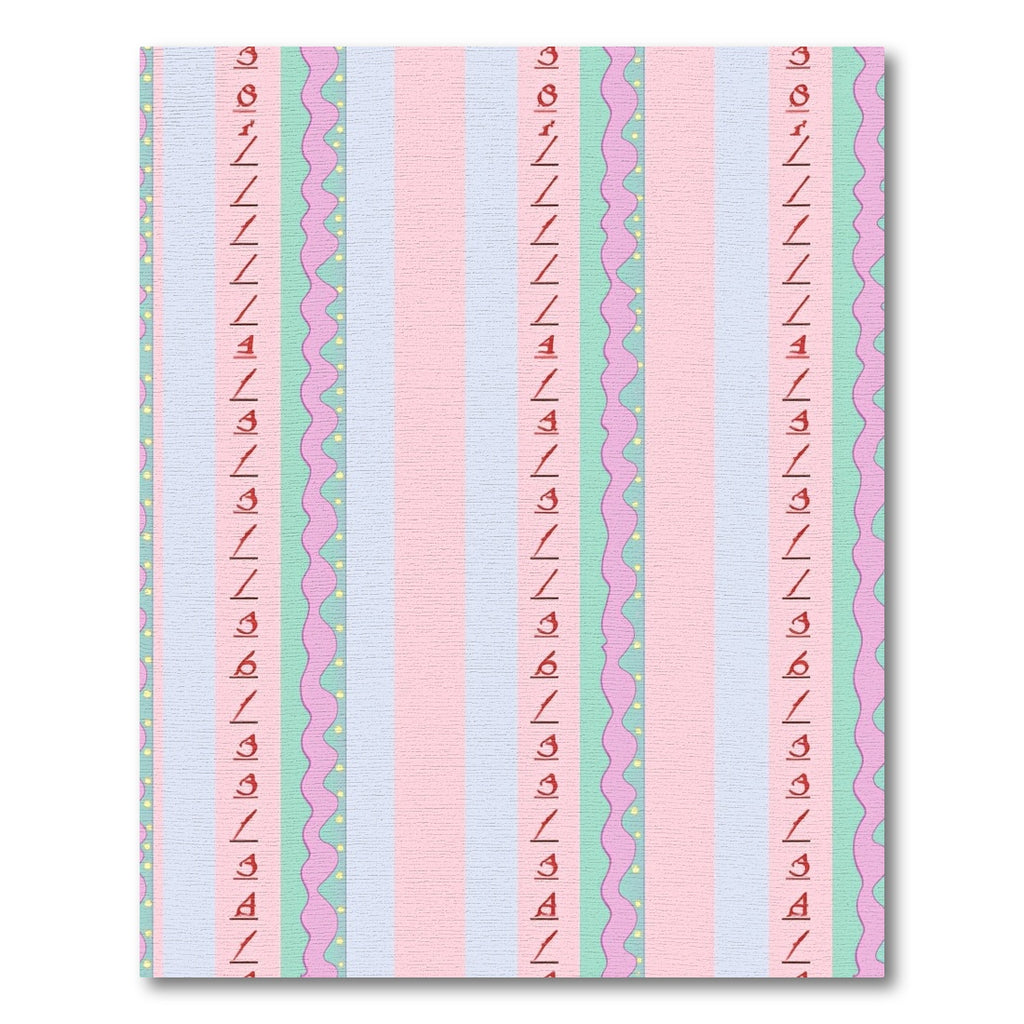 Pastel Stripes Wavy Border Rug