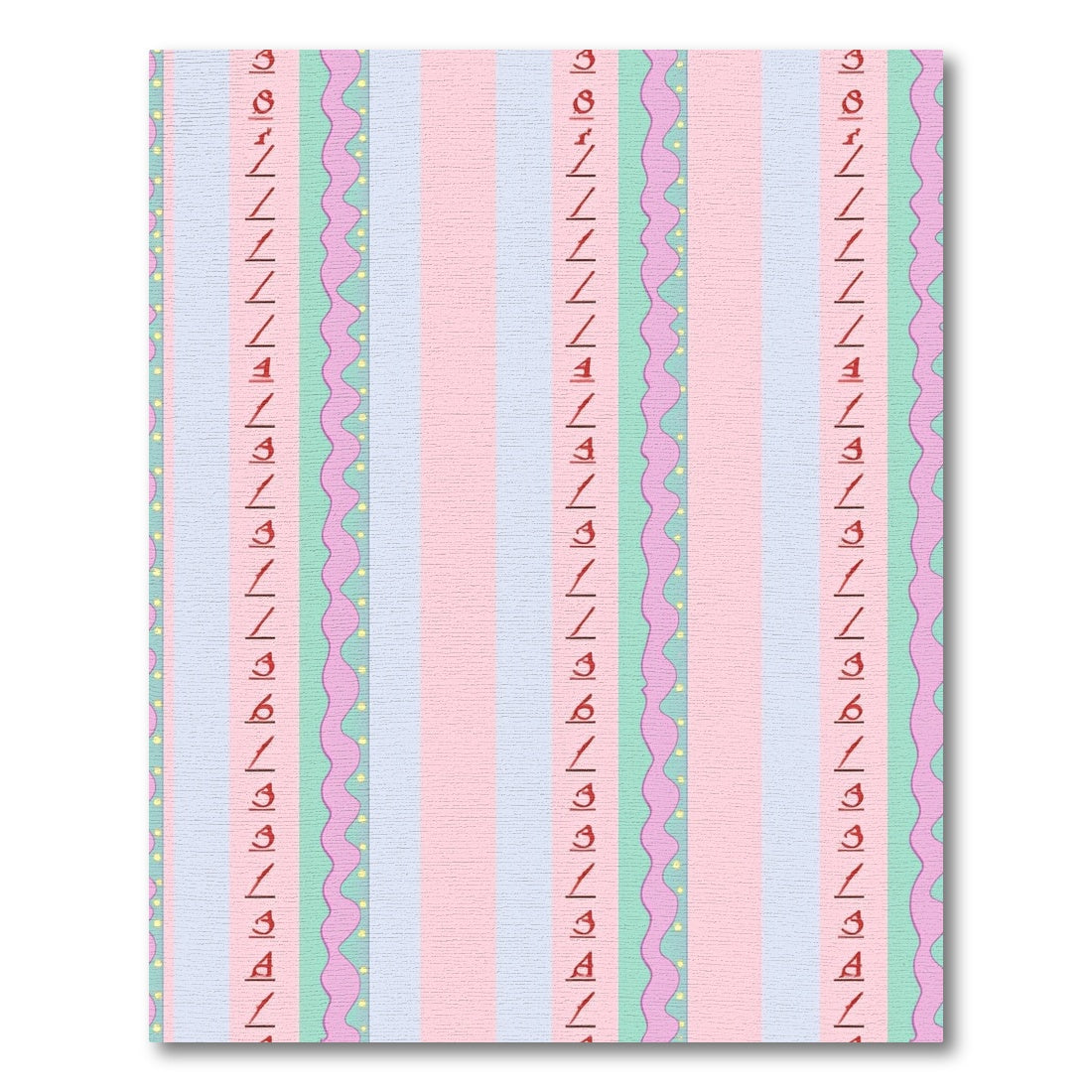 Pastel Stripes Wavy Border Rug