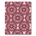 Blush Pink Retro Floral Symmetry Rug