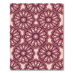 Blush Pink Retro Floral Symmetry Rug