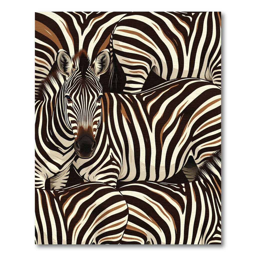 Bold Brown White Zebra Stripes Rug