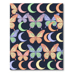 Whimsical Pastel Butterfly Moonscape Rug