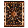 Earthy Geometric Arrow Diamond Rug