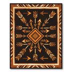 Earthy Geometric Arrow Diamond Rug