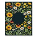 Wildflower Meadow Gold and White Botanical Rug
