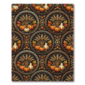 Autumn Harvest Wheat and Pumpkin Medallion Rug
