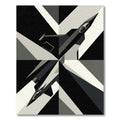 Gray And Black Jet Abstract Composition Rug