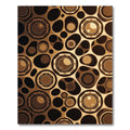 Abstract Bronze Cellular Spheres Rug