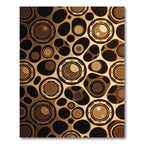 Abstract Bronze Cellular Spheres Rug