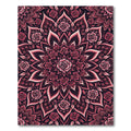 Crimson Rose Mandala Bloom Rug