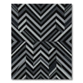 Monochromatic Geometric Chevron Angles Rug