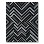 Monochromatic Geometric Chevron Angles Rug