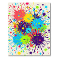 Vibrant Multicolored Modern Abstract Paint Splatter Rug