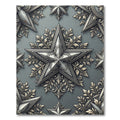 Ornate Silver Ornamental Star Embellishment Rug