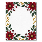 Deep Red Poinsettia Glitter Swirl Rug