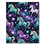 Magical Celestial Unicorn Galaxy Sky Rug