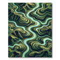 Earthy Teal Winding River Landscape Rug
