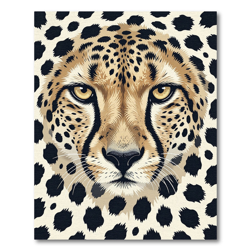 Bold Cheetah Spots Face Rug