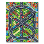 Vibrant City Highway Interchange Activity Roadway Rug