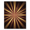 Radiant Golden Starburst Plum Rug