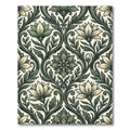 Elegant Sage Green Victorian Botanical Tapestry Rug