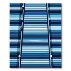Modern Navy and Slate Striped Horizon Rug