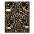Majestic Deer Forest Botanical Radiance Rug