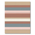 Earthy Terracotta Slate Pink Stripe Rug