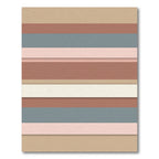 Earthy Terracotta Slate Pink Stripe Rug