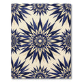 Navy and Cream Celestial Sunburst Rug