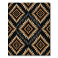 Gold Abstract Geometric Diamond Tribal Rug
