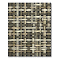 Neutral Earth Tone Woven Basket Grid Rug