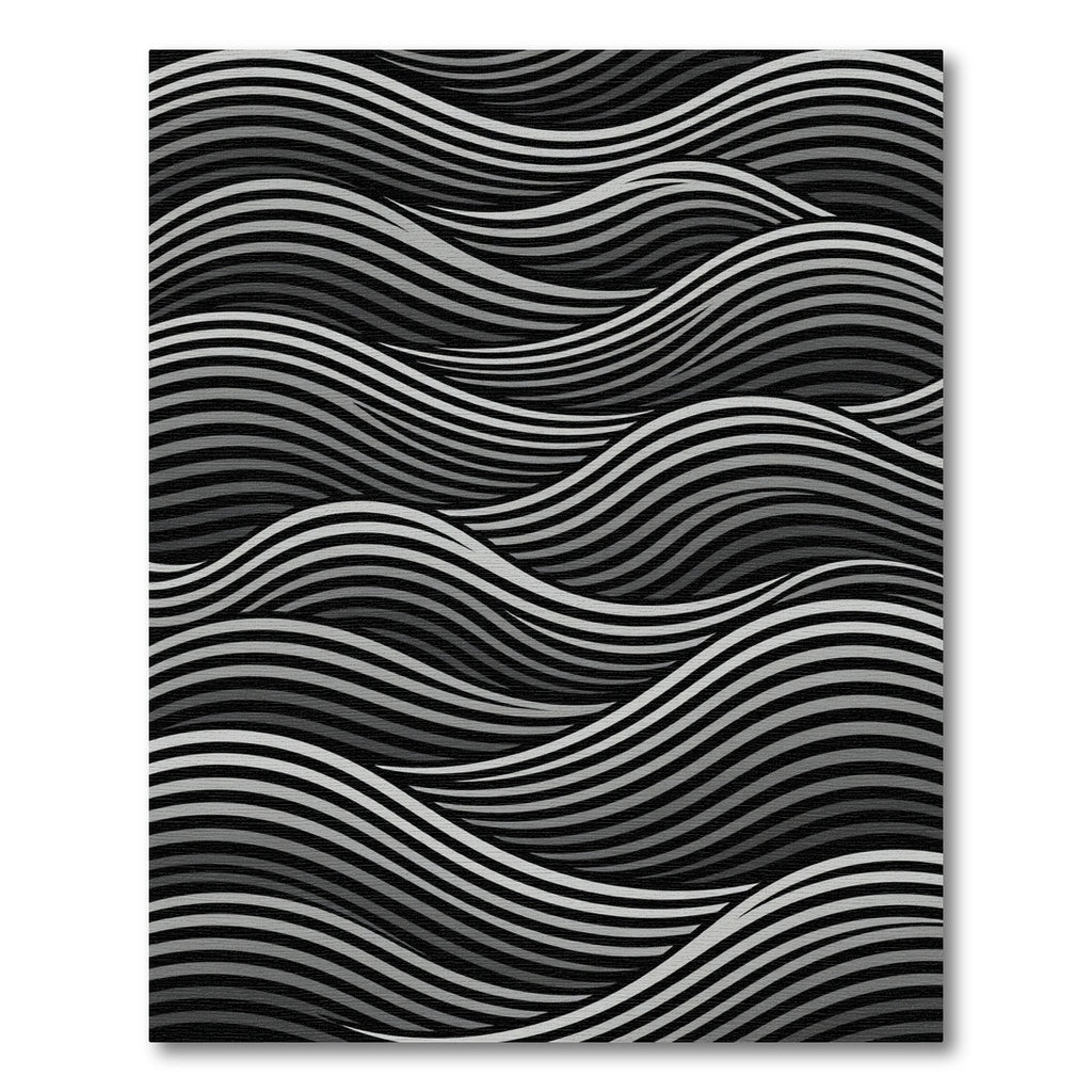Monochromatic Wave Optical Illusion Rug