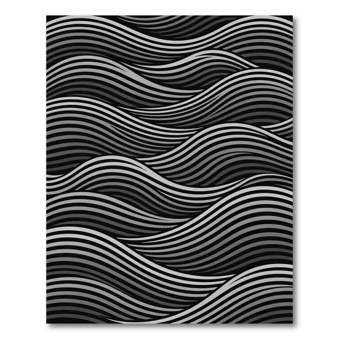 Monochromatic Wave Optical Illusion Rug