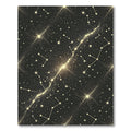Golden Starry Night Constellation Rug