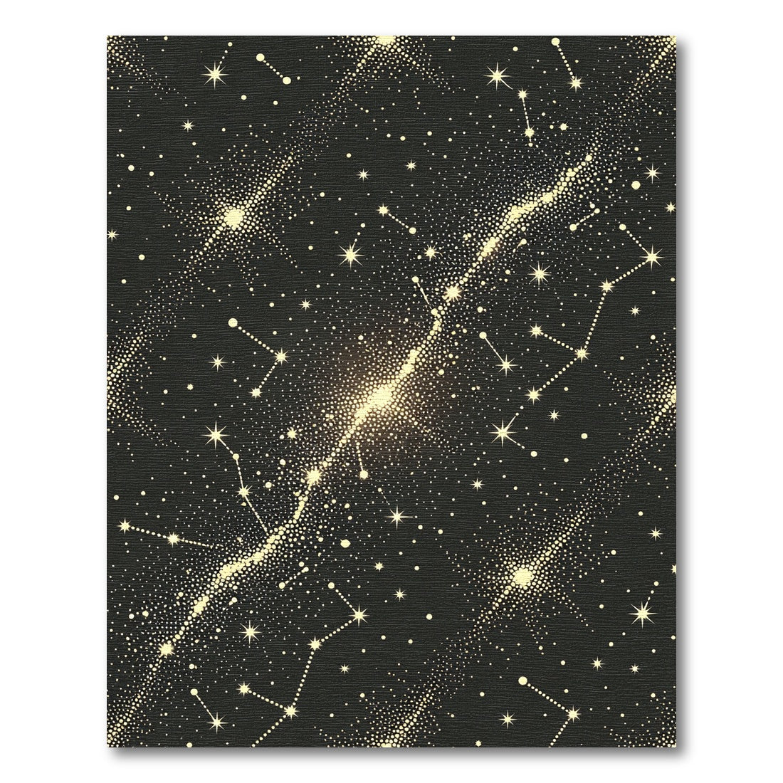 Golden Starry Night Constellation Rug