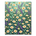 Cream Daisy Lavender Field Garden Rug