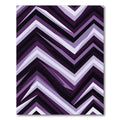 Modern Violet Geometric Chevron Zigzag Rug