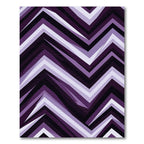 Modern Violet Geometric Chevron Zigzag Rug