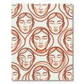 Coral Faces Abstract Contemporary Seamless Rug