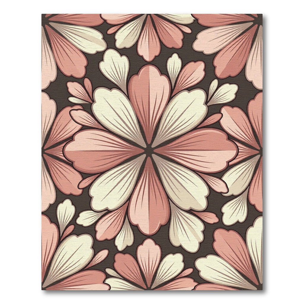 Blush and Cream Petal Medallion Rug