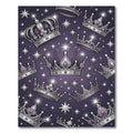 Royal Purple Crown Celestial Star Art Rug