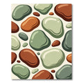 Organic Earth Tone Pebble Stone Rug