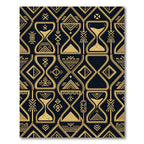Golden Hourglass Geometric Repeat Rug