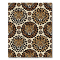 Bold Leopard Floral Roundel Tapestry Rug