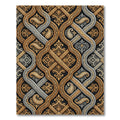 Luxurious Gold And Silver Paisley Swirl Rug