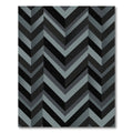 Modern Slate Gray Chevron Geometric Rug