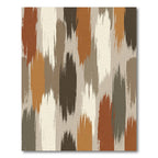Rustic Earthy Brushes Vertical Strokes Rug