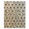 Golden Geometric Triangulated Abstract Lines Rug